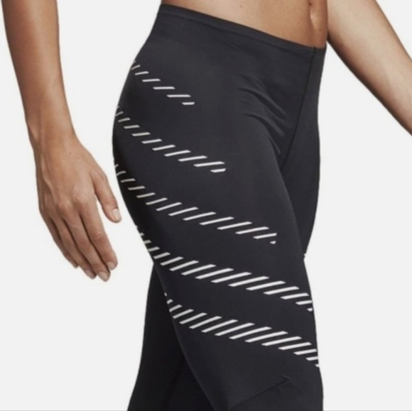 adidas Pants - Adidas "How We Do Tight" 3/4 Running Climacool Tights in Black Reflective Tech